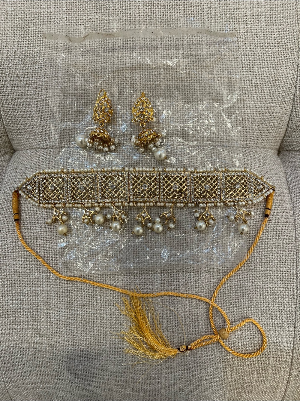 Pakistani Indian Earrings and Necklace Set